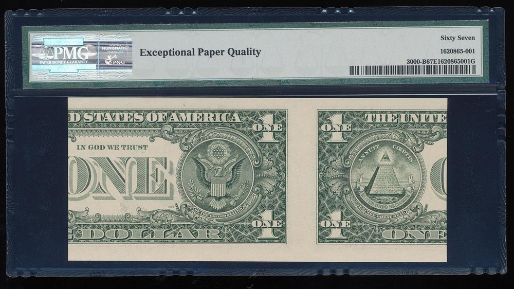 2009 $1 FRN MAJOR MISALIGNMENT ERROR PMG67 EPQ GEM CU