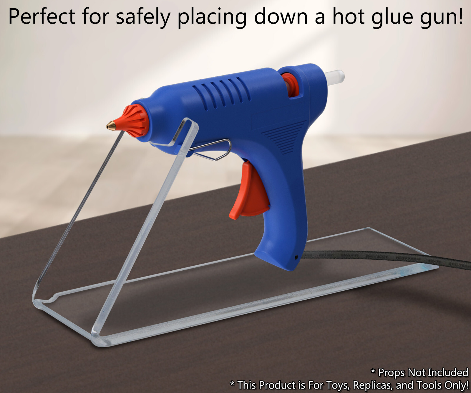 Acrylic Gun Display Model Toy Stand for Retail Tabletops Pack of 10