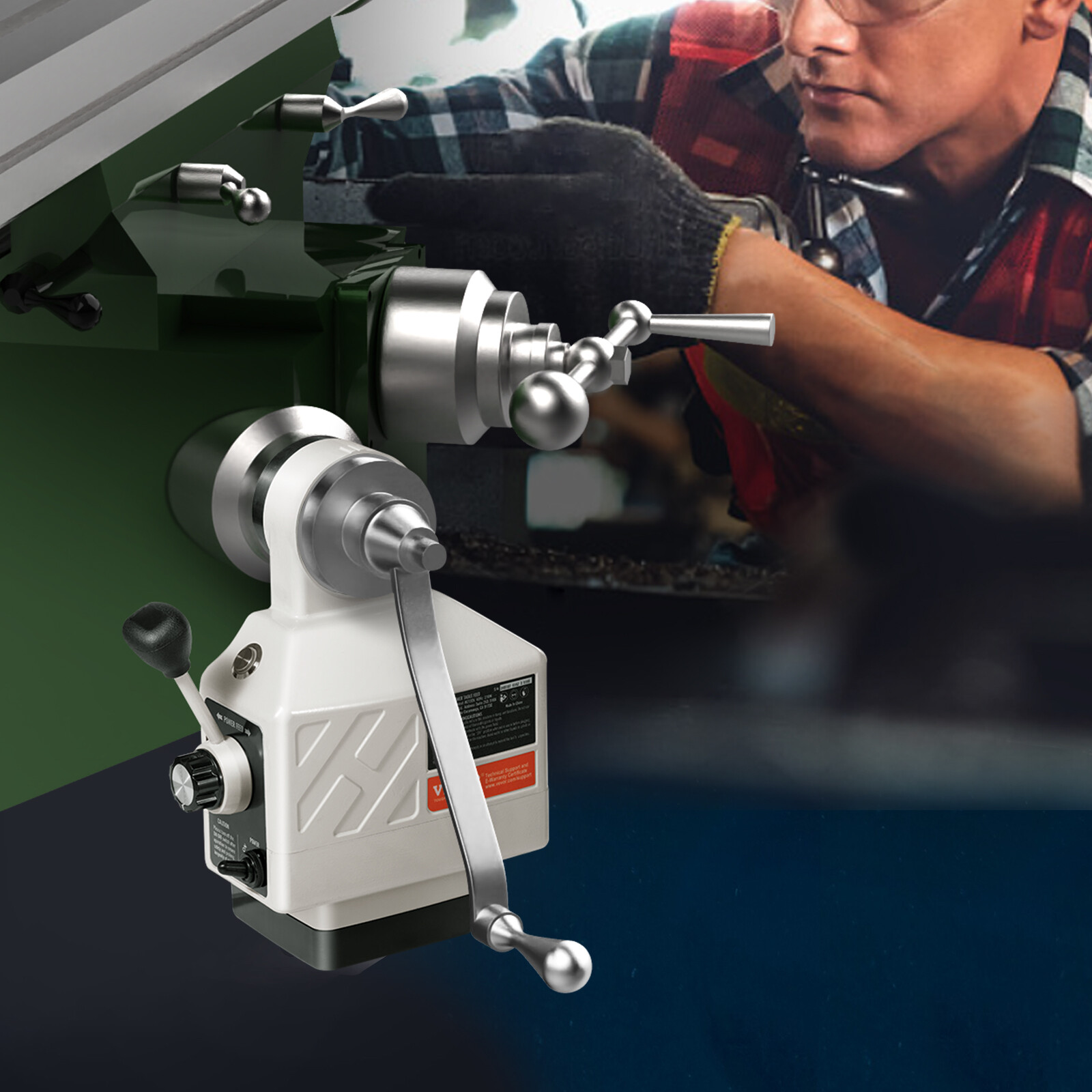 VEVOR Z-Axis Power Feed Table Mill for Milling Machine 450 in-lb Torque 0-200RPM