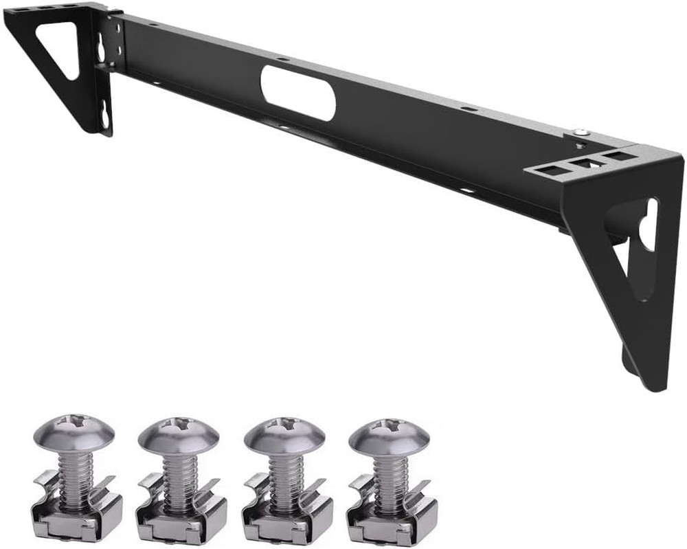 1U Vertical Wall Mount Rack - Steel Vertical Patch Panel Mounting Bracket for 19