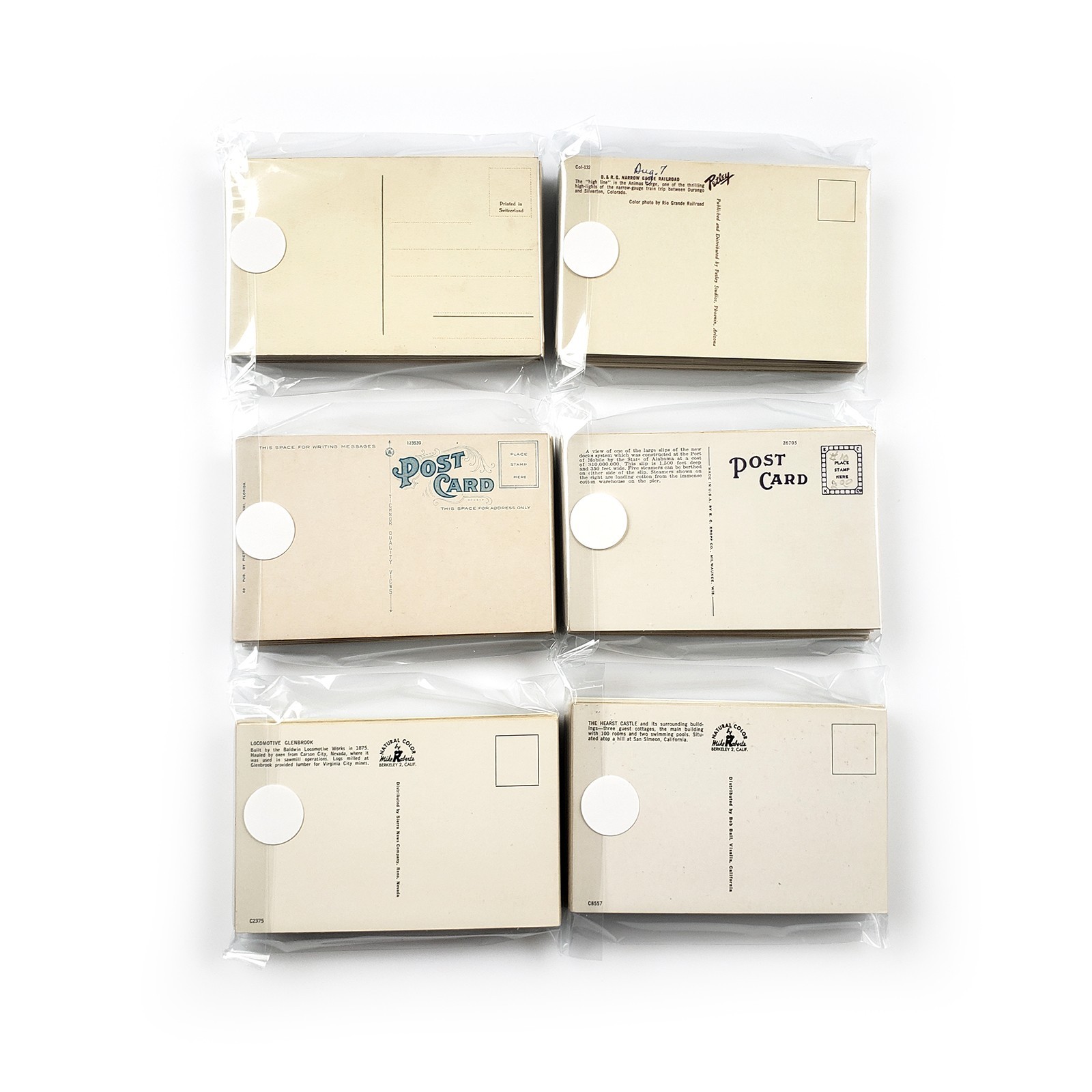 60 Unused Vintage Postcards Lot - Unposted Random Blank Midcentury Travel Views