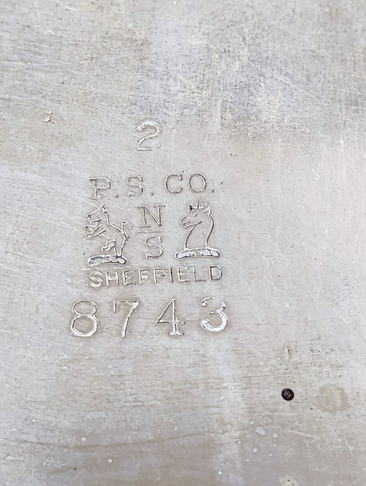 Vintage Poole Silver Co. Sheffield Expandable Trivet - Griffin & Dog Hallmark