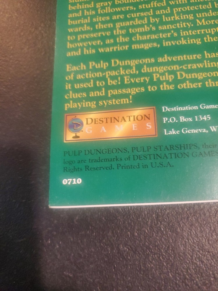 Dungeons & Dragons, DnD: Pulp Dungeons - The Zombie's Curse (d20 System)