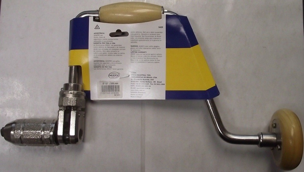 Irwin 5420 12" Swing Ratcheting Bit Brace