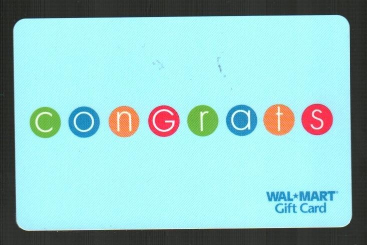 WALMART Congrats ( 2007 ) Gift Card ( $0 )