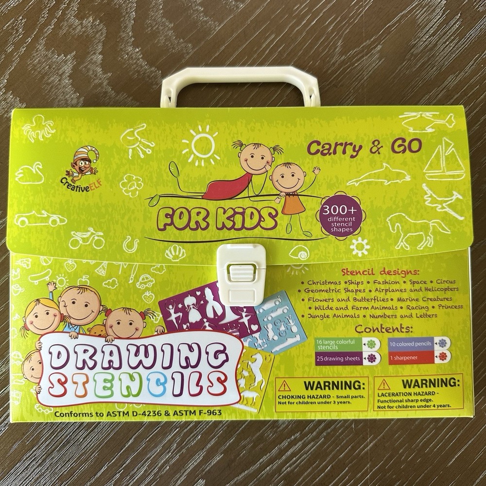 Carry & Go For Kids 300+ Different Stencil Shapes Drawing Stencils Creative