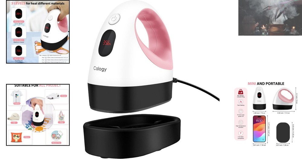 Personalized Crafting Made Easy: Mini Heat Press with Adjustable Temp Control