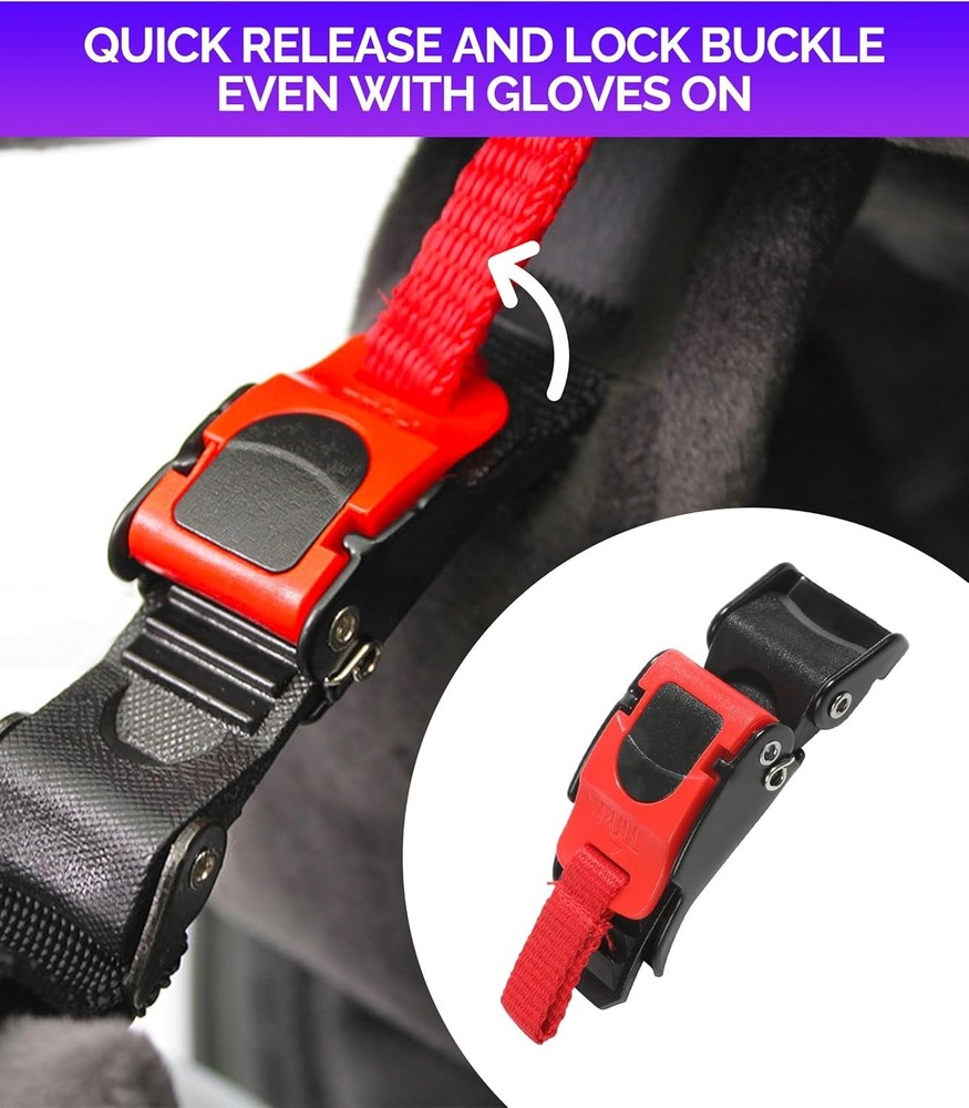 Quick Release Helmet Buckle - Motorcycle Chin Strap Lock for All Helmets