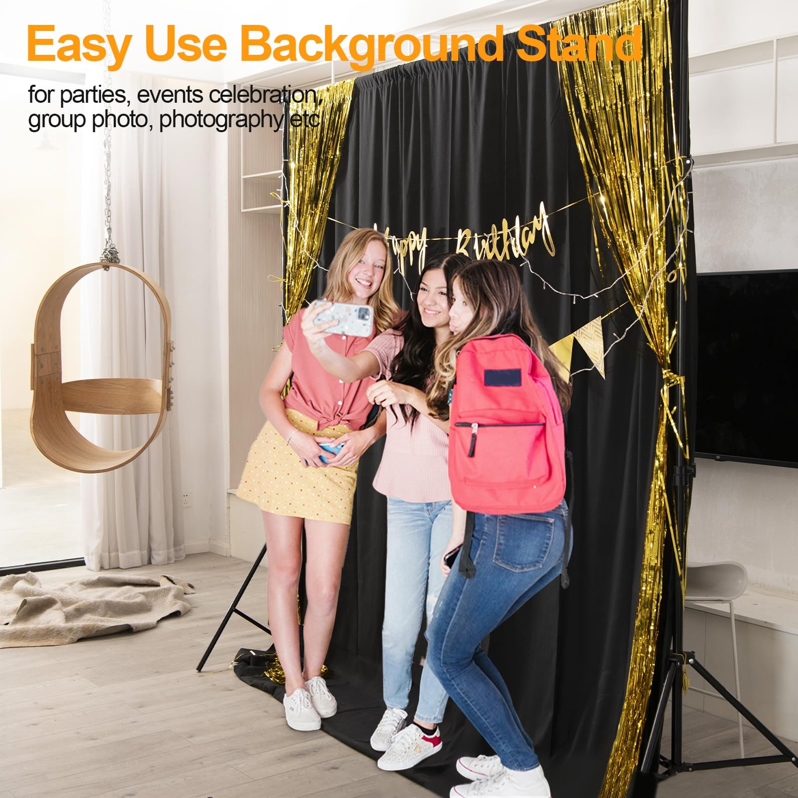 Photo Backdrop Stand Kit 8.5x10ft Adjustable Frame Banner Background Holder
