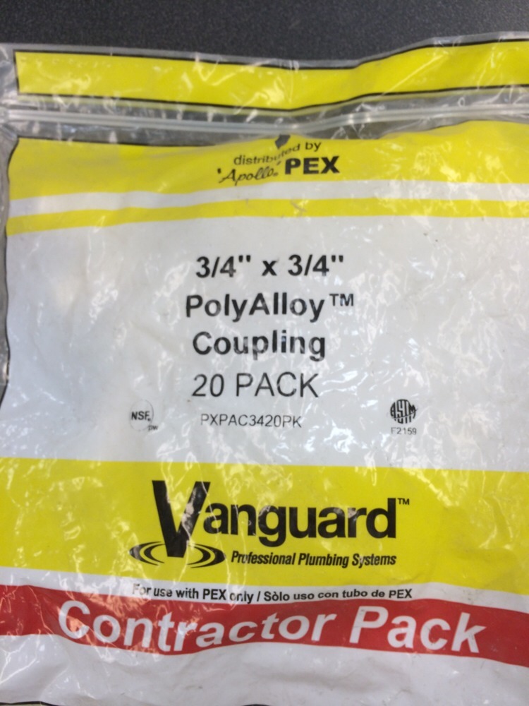 Apollo 20-Pack 3/4-in Dia PEX Coupling Compression Fitting  UPC# 691514688046
