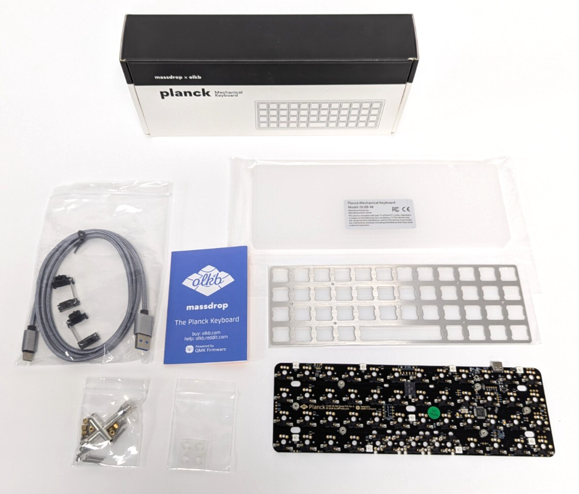 Drop+ OLKB Planck REV6 High-Pro Acrylic MX Compatible Plate No Keycaps/Switches