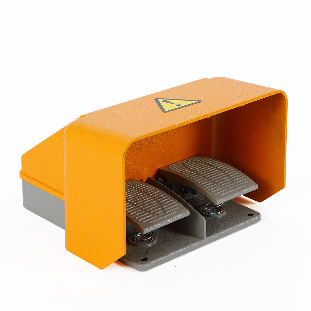 Multi-function Double Foot Switch Extra Heavy Duty Dual Pedal Switch Orange USA