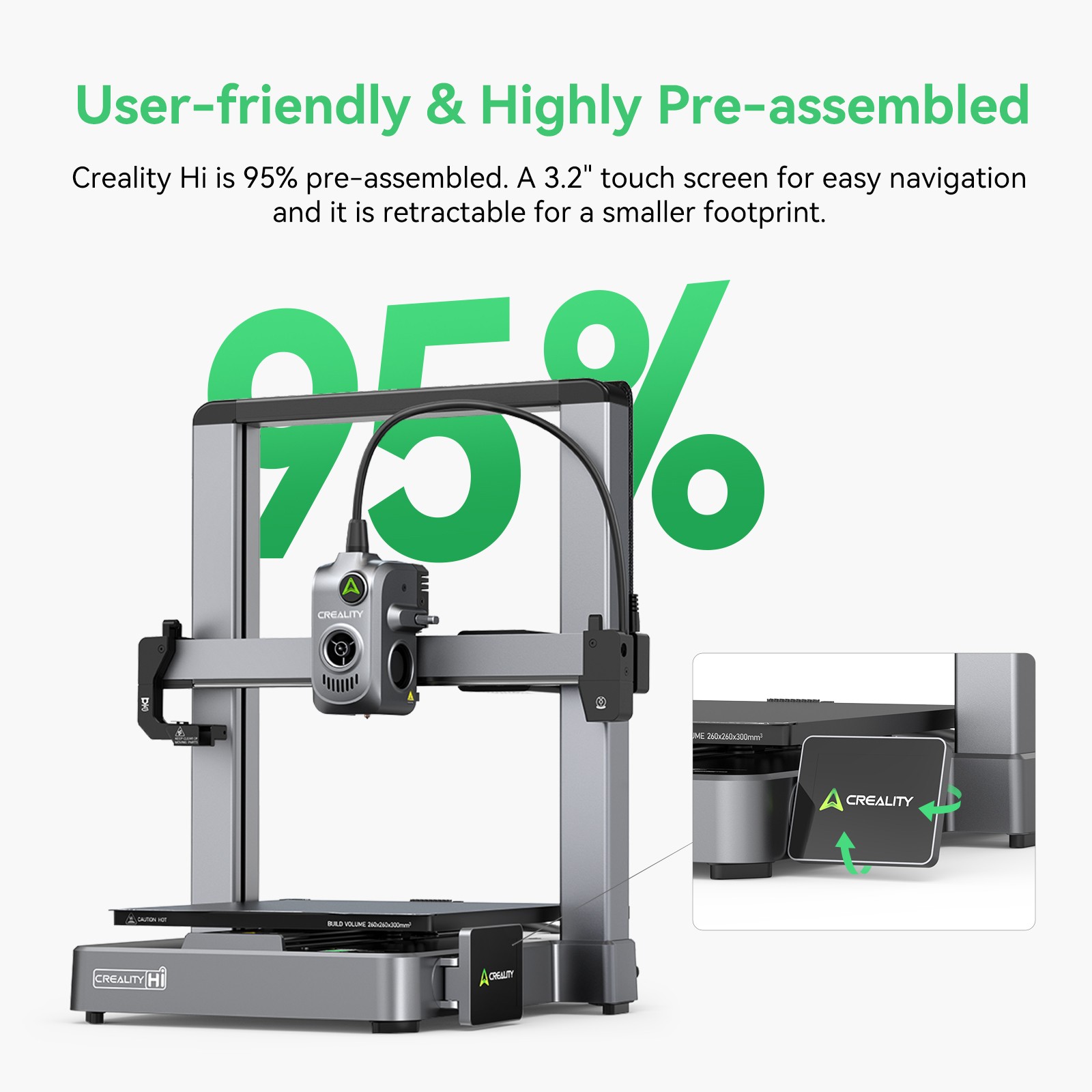 【Refurbished】Creality Hi 3D Printer Up to 16-Color Print 260x300mm Build Volume