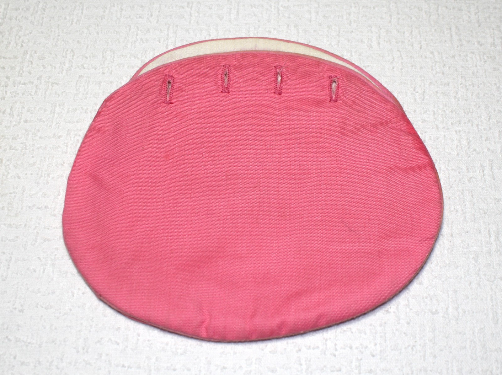 Vintage 1980s Girl's Bermuda Bag Wooden Handle Purse with 6 Handmade Covers