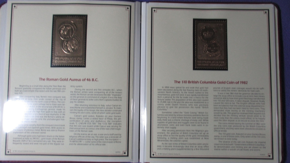 The World Treasury Of Gold Coins Official Stamp Collection