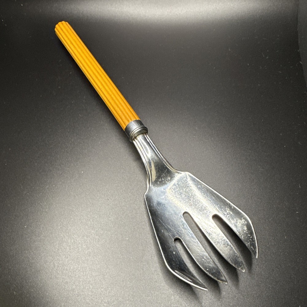 Vtg Chase Bakelite Fork Server ~ Mid Century Modern ~ 10.25”