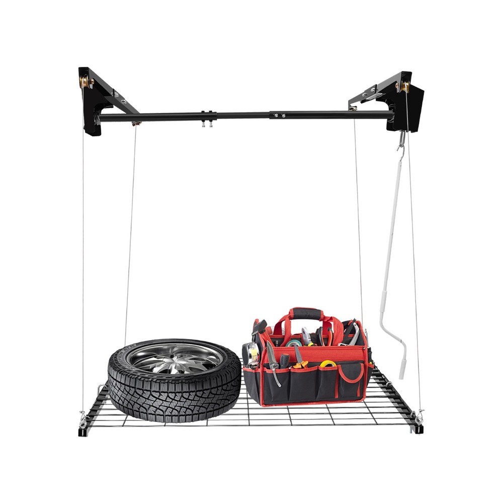 Overhead Garage Lifting Storage Rack, Garage Storage Rack, Adjustable Height Gar