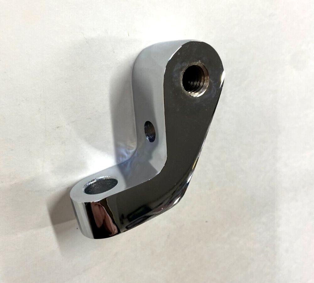 Chrome Offset Headlight Mount Bracket For Harley Davidson & Custom Motorcycles
