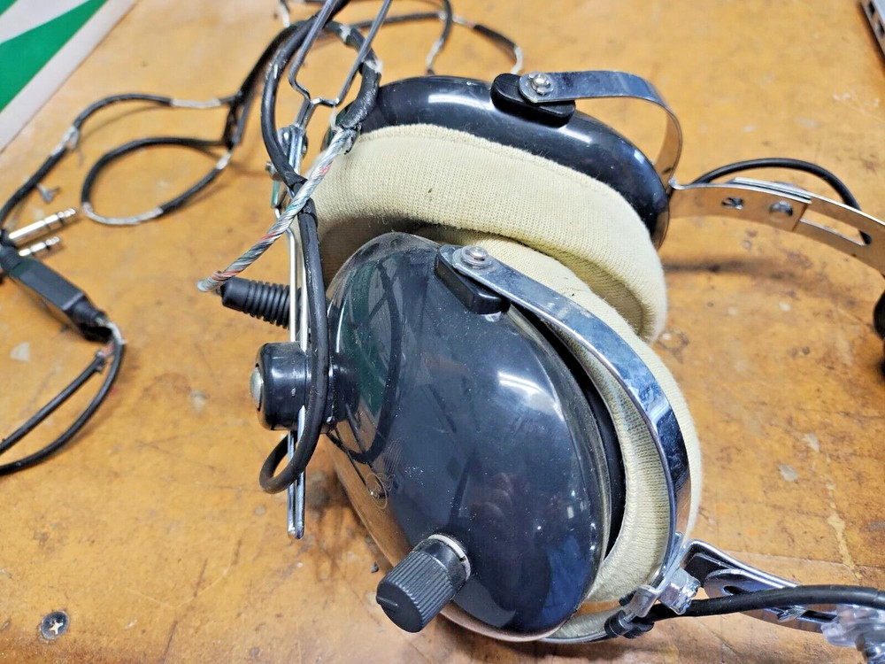 Vintage Aviation Headset, Model P-51, Needs New Cable Insulation