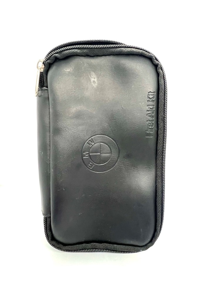 OEM BMW First Aid Med Kit Leather Pouch Empty
