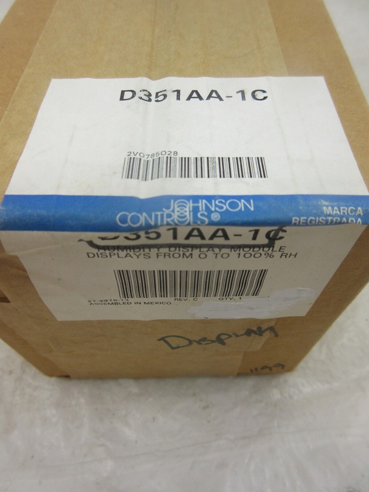JOHNSON CONTROLS D351AA-1C HUMIDITY DISPLAY MODULE 0 TO 100% RH
