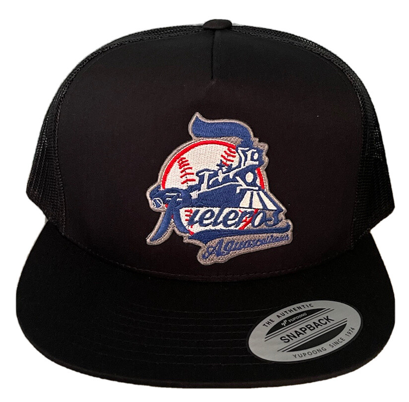 RIELEROS DE AGUASCALIENTES HAT BLACK MESH TRUCKER SNAP BACK ADJUSTABLE NEW