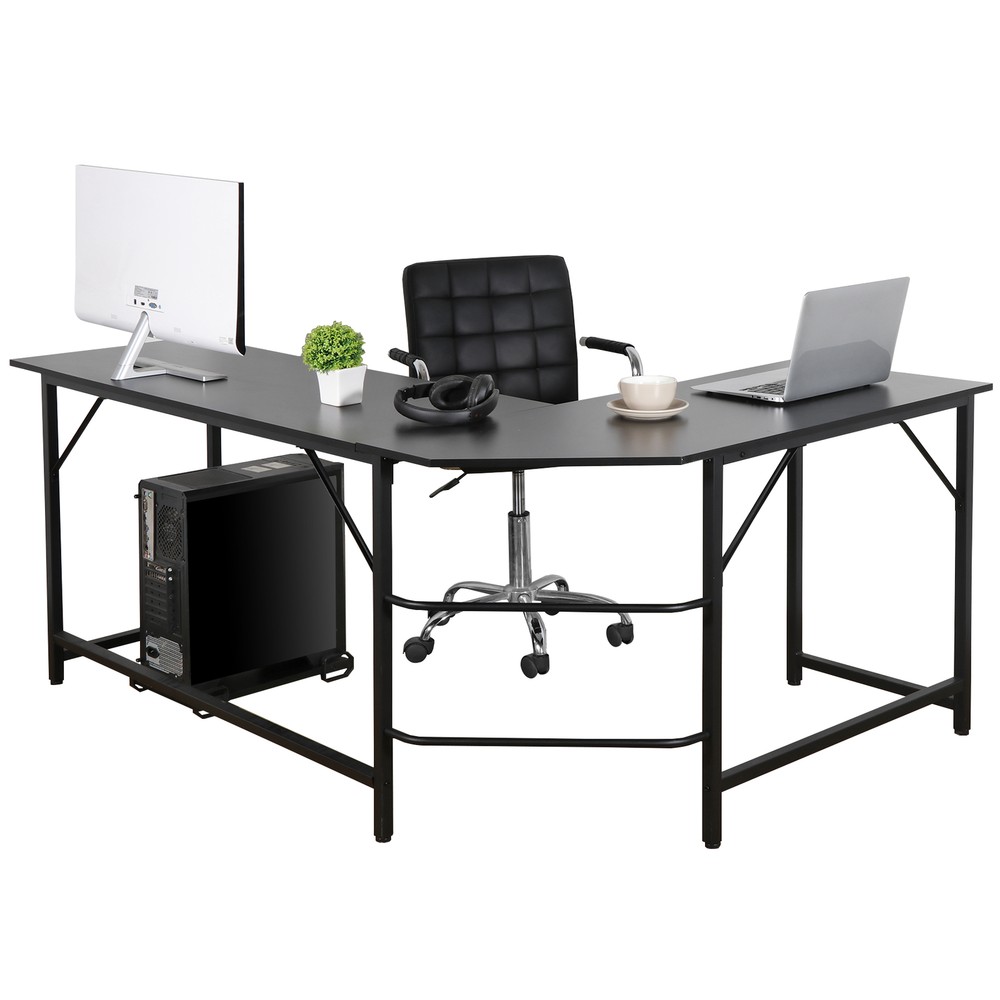 Desk Corner Computer Modern L-Shaped Desk PC Laptop Study Table Workstation 66"