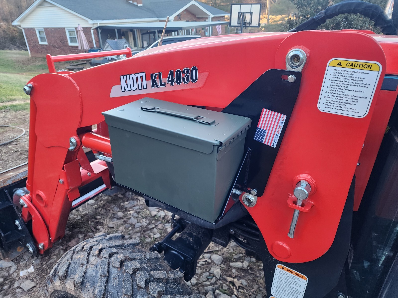 Kioti CK2610 Tractor KL4030 Loader toolbox system USA Made!