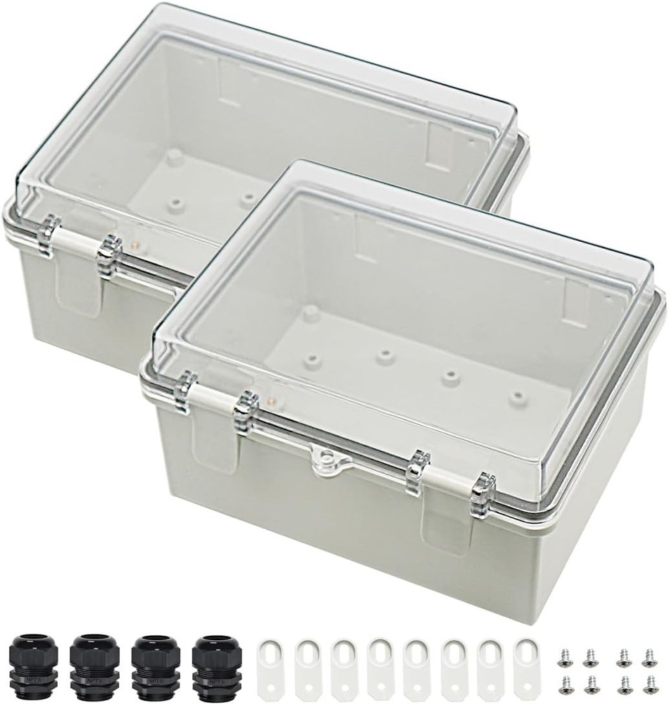 Junction Box ABS Plastic Dustproof Waterproof IP65 Electrical Boxes Hinged Shell