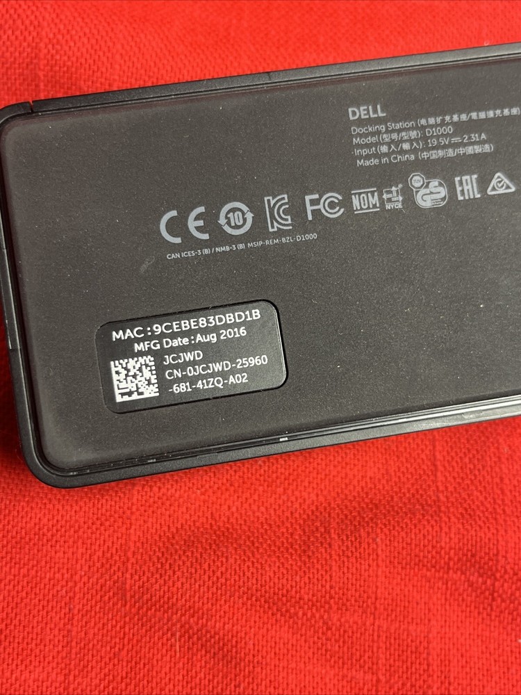 Dell D1000 Duel Display Support JCJWD