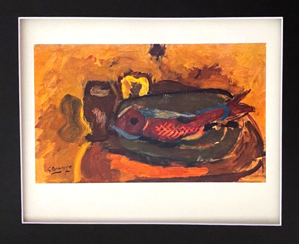 GEORGES BRAQUE + 1948 AWESOME SIGNED PRINT + MATTED & FRAMED +