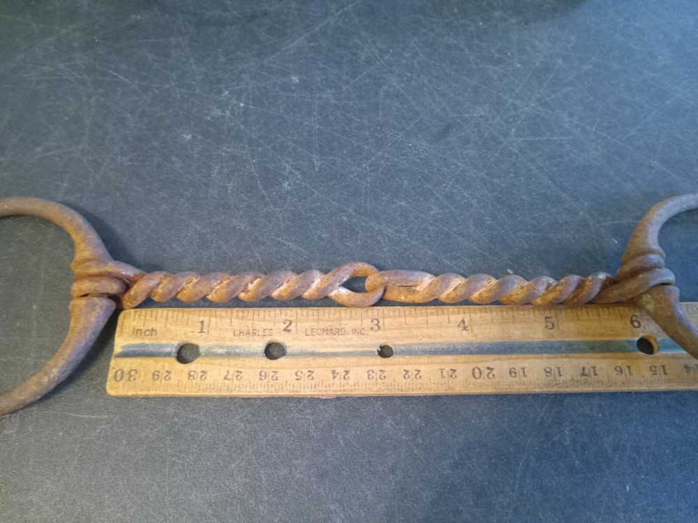 used fixed ring bit Twisted wire 5 1/2 in vintage iron