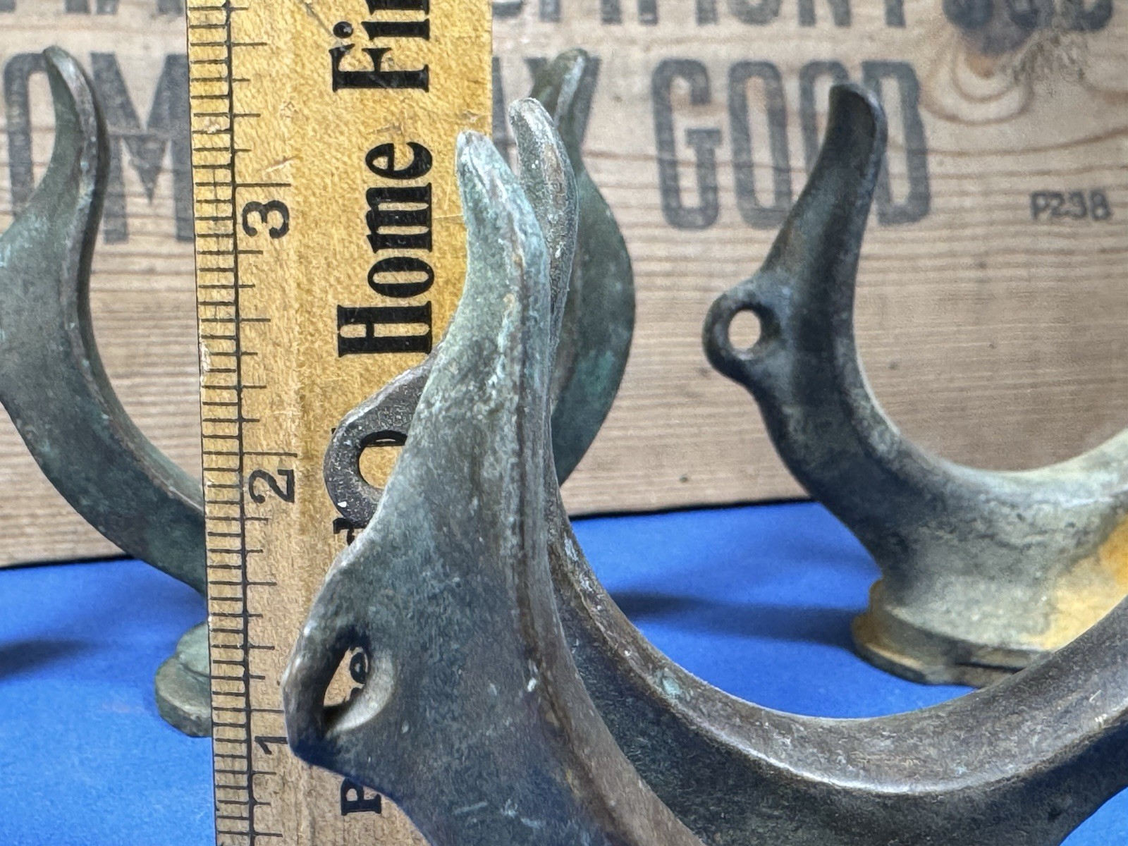5 Vintage Oar Locks ~ 3 Bronze & 2 Galvanized ~ Belfast, ME Estate Find