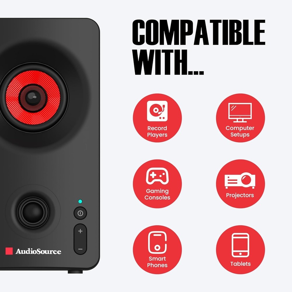 Desktop PC Speakers with Bluetooth 5.3, USB-C Plug & Play, 2.0 Stereo Computer S
