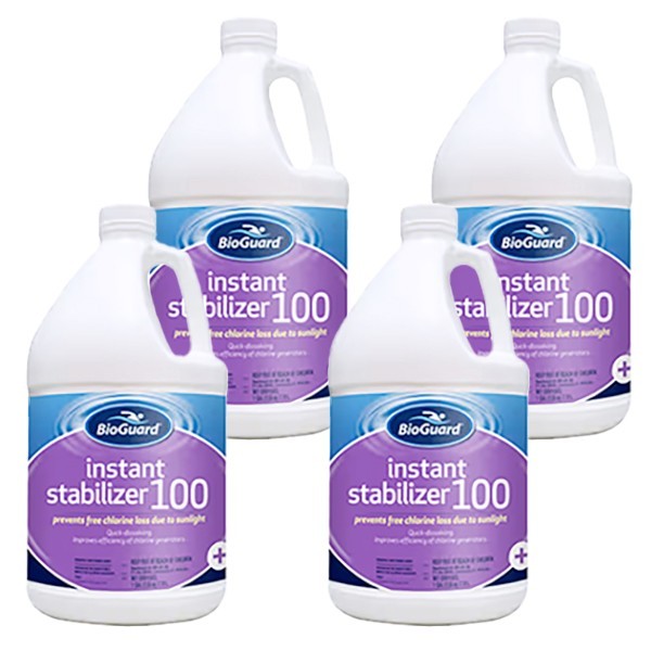 BioGuard Instant Stabilizer 100  (1 Gallon) (4 Pack)