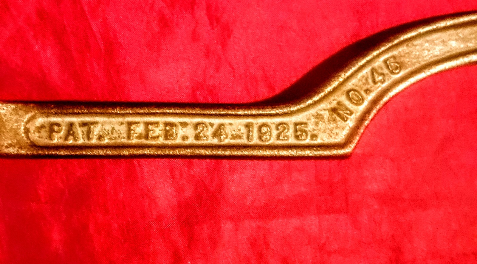 Antique Akron Brass Co Hydrant Wrench No. 10 Wooster Ohio Pat. -Feb 24 1925 Rare