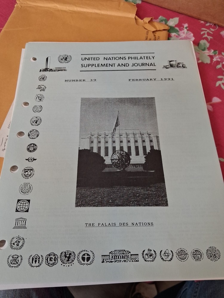 United Nations Philately Supplement And Journal Feb 1991 #39 Pages