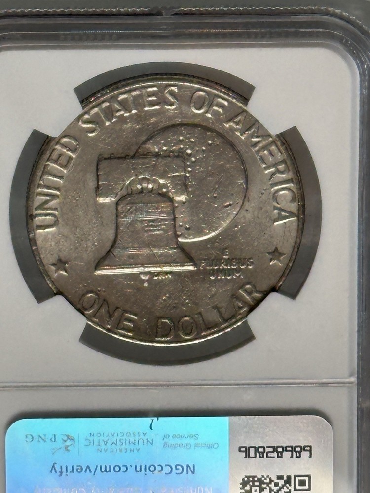 1976 Bicentennial Eisenhower $1 NGC Sample slab