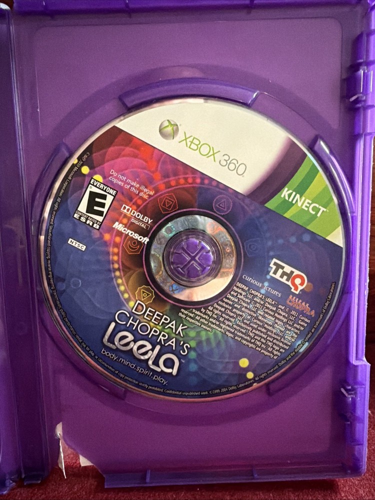Xbox 360 Kinect Sensor Model 1414 With Deepak Chopra’s Leela Untested