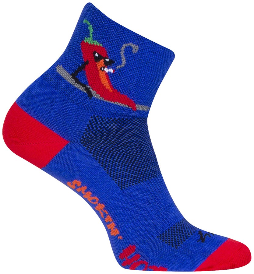SockGuy Classic Smokin' Hot Socks - 3", Small/Medium