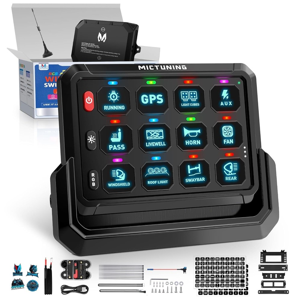 4/6/8/12 Gang Wireless Switch Panel, Led Touch Switch Remote Control Circuit Box