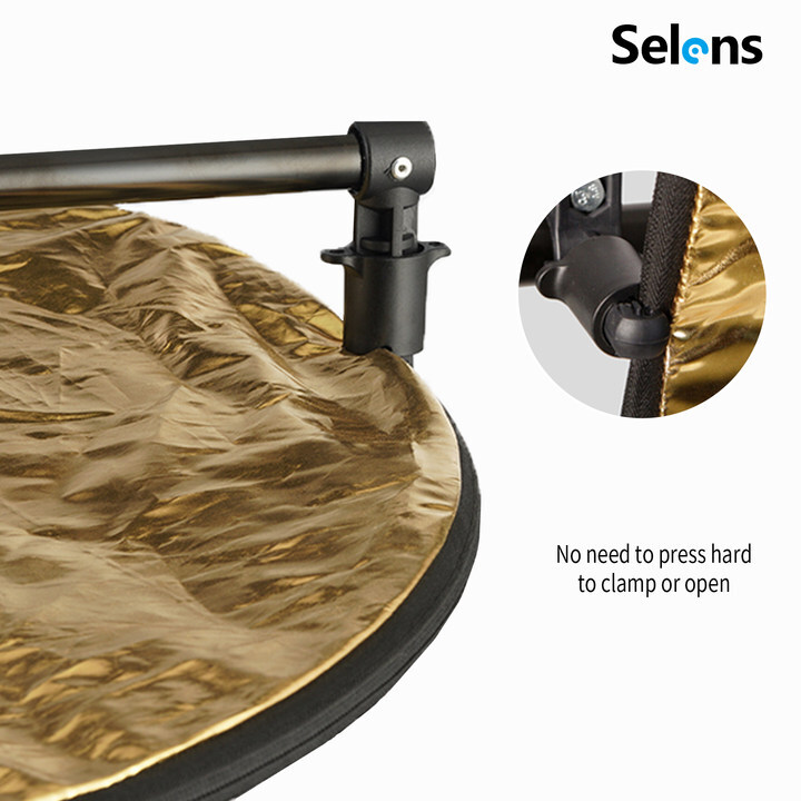 Selens 6.5FT Light Stand Photo Studio Reflector Holder Boom Arm + Sand Bag