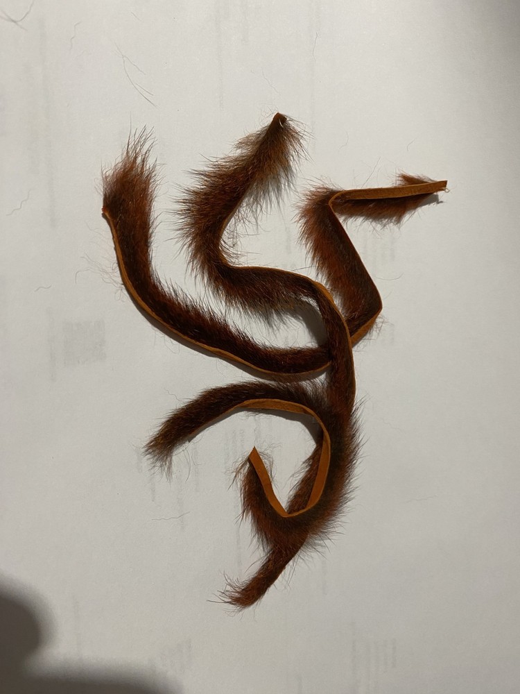 Squirrel Zonker Strips. 0.125mm by 0.5m.Various colours