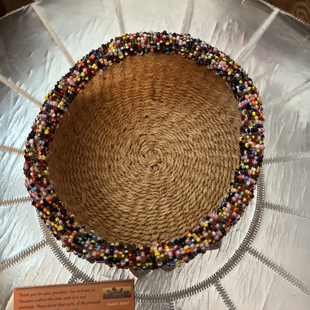 TANZANIA SCHOOL FOUNDATION BEADED BASKET