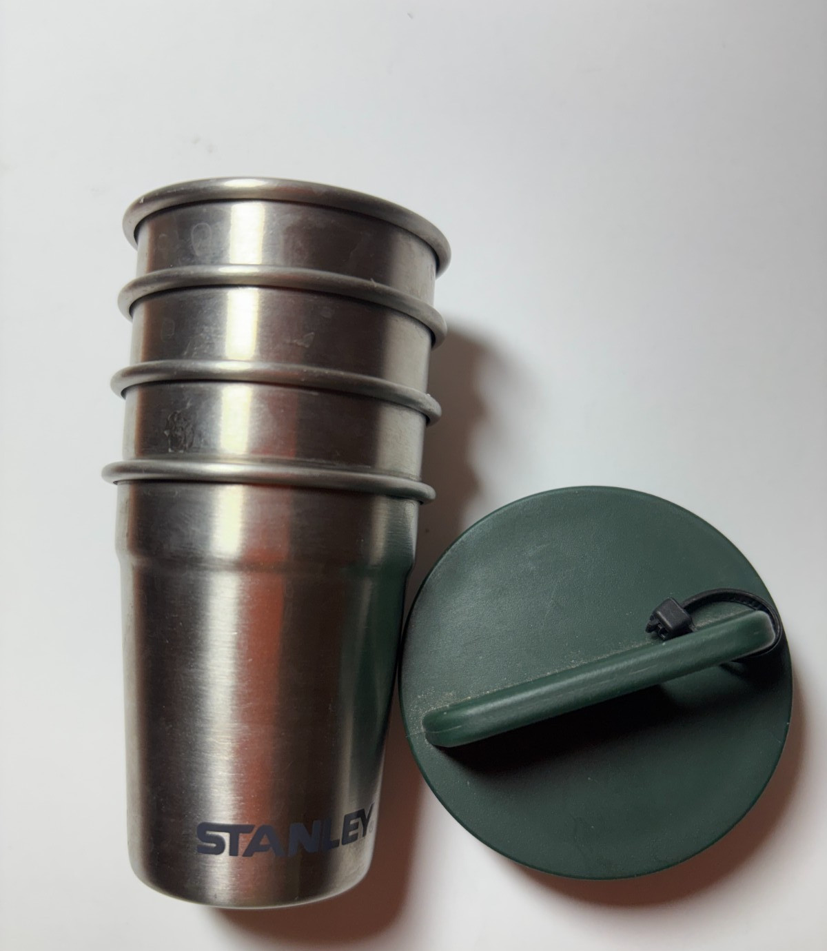 Stanley Adventure 4 Stainless Steel Shot Glass Set Classic Hammertone Green
