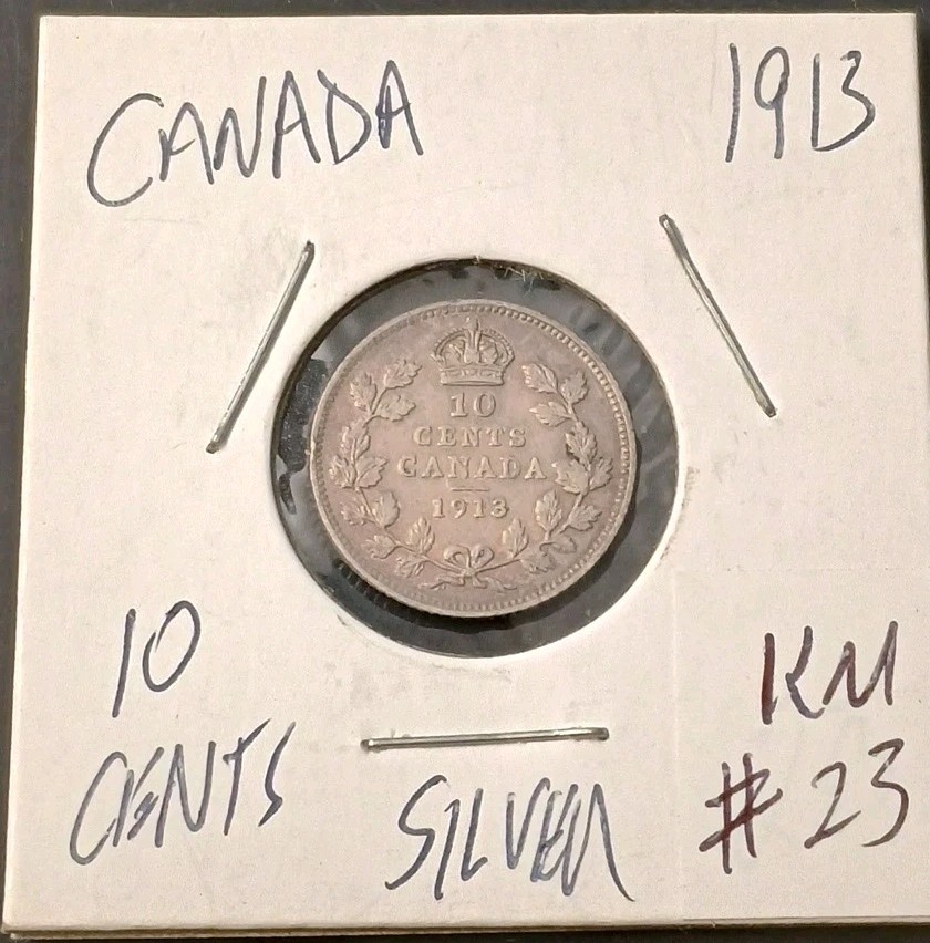 1913 Canada 10 Cents (KM.#23)