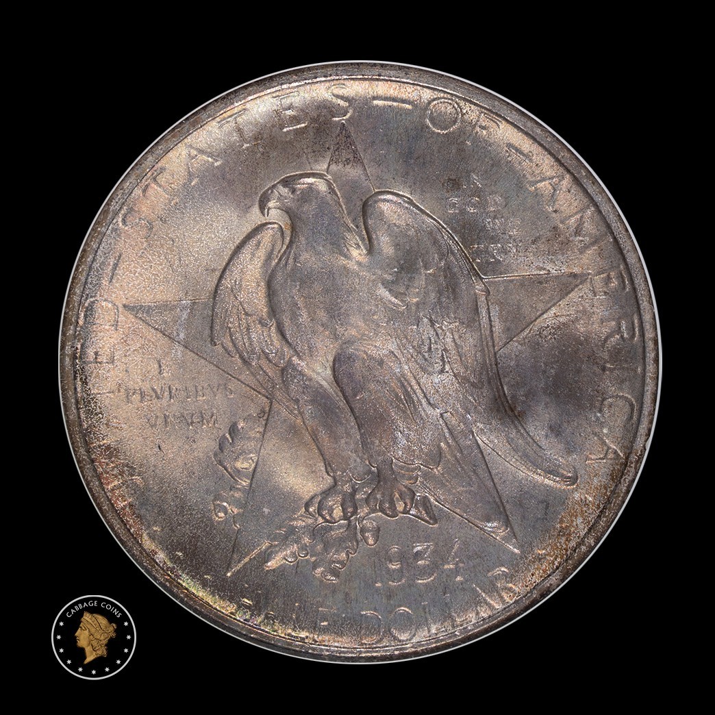 1934 Texas Commemorative Half Dollar 50C NGC MS67 (Fatty)