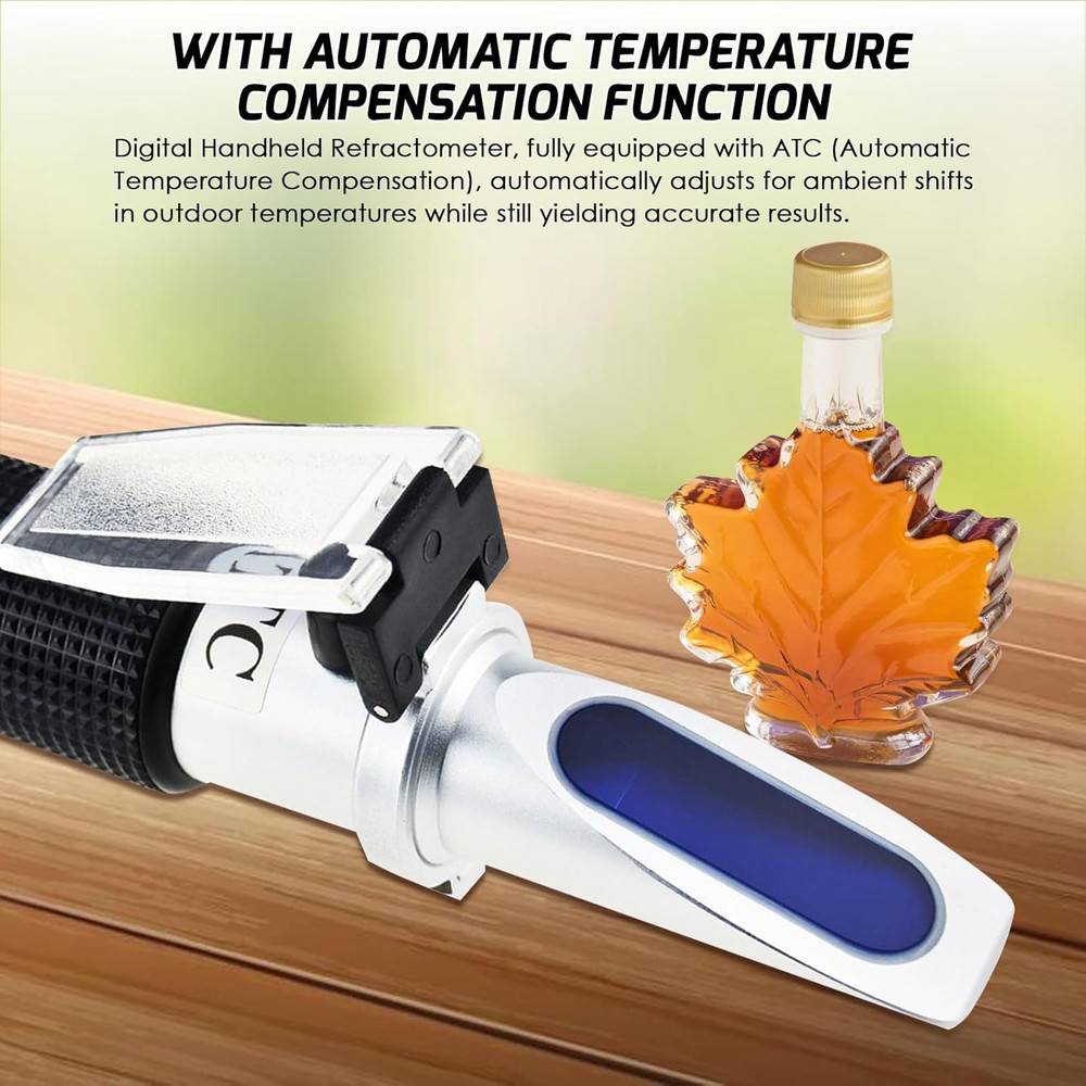 0-10% Brix Refractometer for Testing Sugar Content Maple Sap Syrup, Low-Conce...