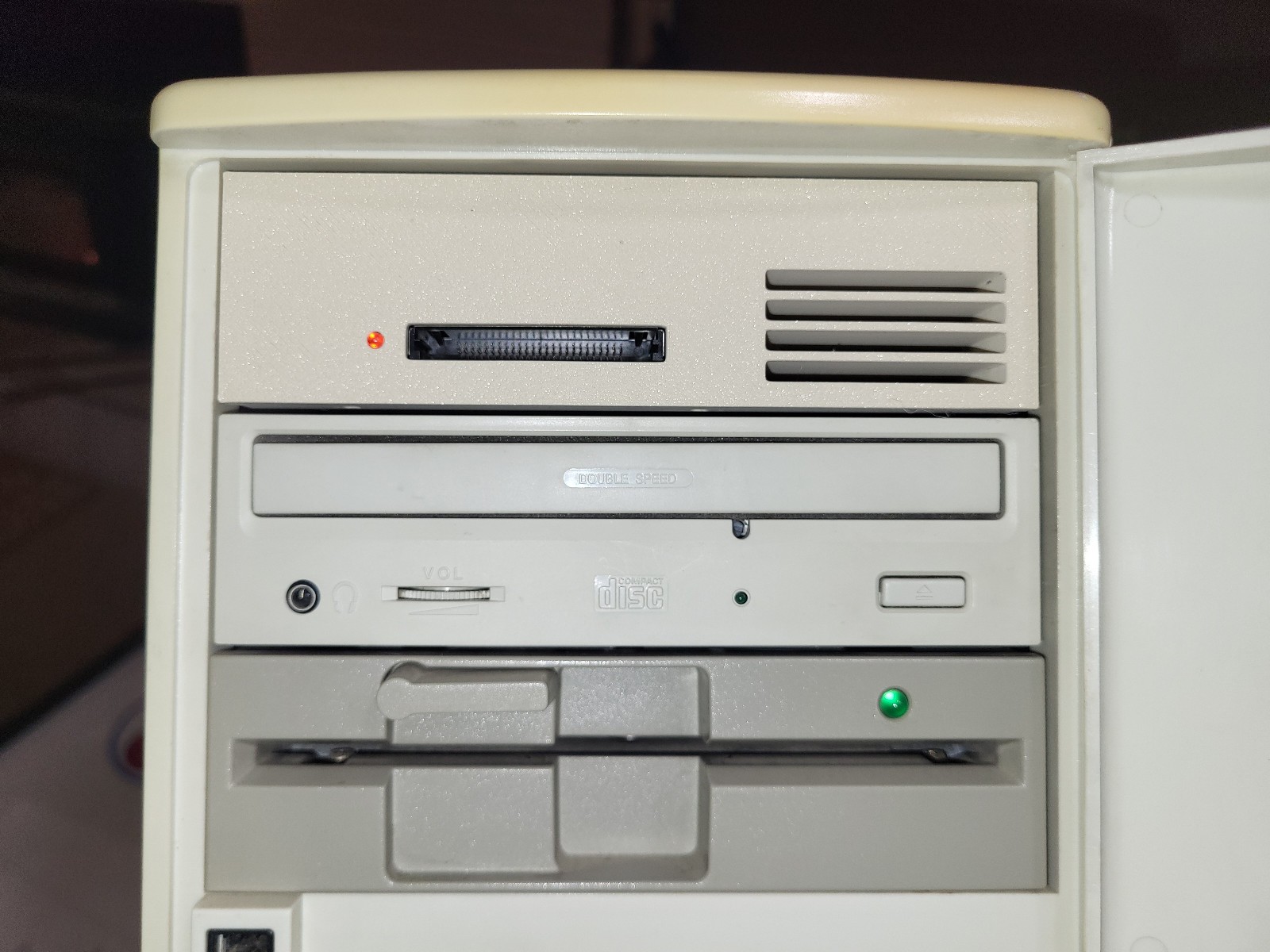 Beige!! 5.25" bay CF Compact Flash to IDE adapter with Molex conn and storage