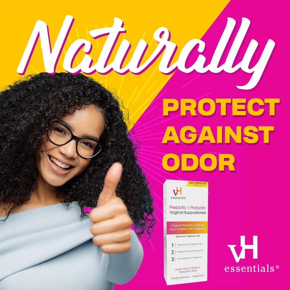 15 Count Prebiotic pH Balanced Vaginal Suppositories for Freshness & Confidence